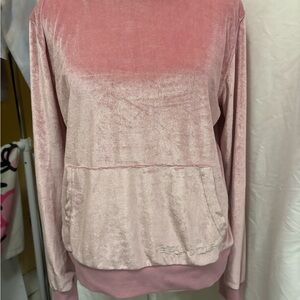 Kendall & Kylie Dusty Rose Velvet Hoodie